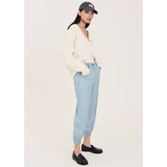 Derek Lam 10 Crosby Phoenix Jogger Light Blue Chambray TF111O19LCC US 6 Medium - Picture 2 of 11